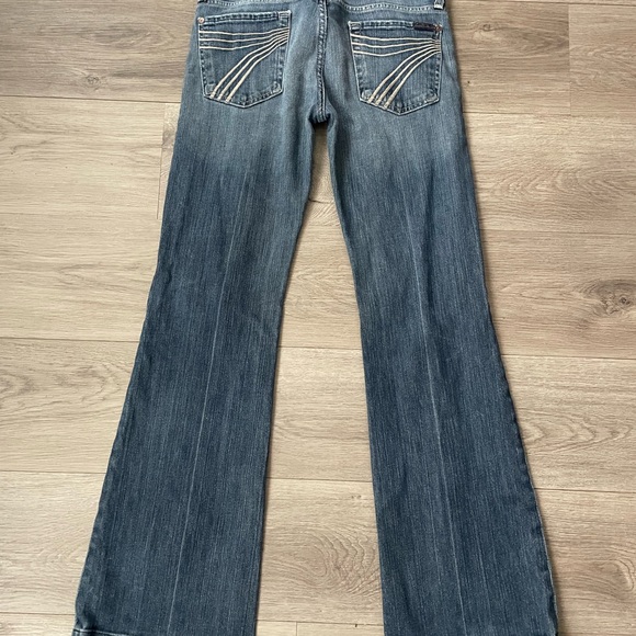 7 For All Mankind Blue Flare Jeans - Picture 1 of 3